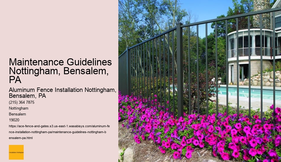 Maintenance Guidelines Nottingham, Bensalem, PA