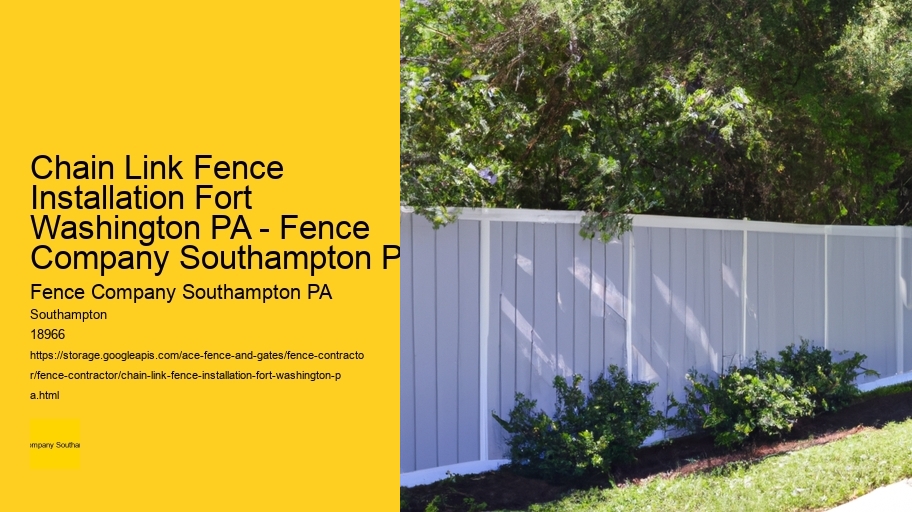 Chain Link Fence Installation Fort Washington PA - Fence Company Southampton PA