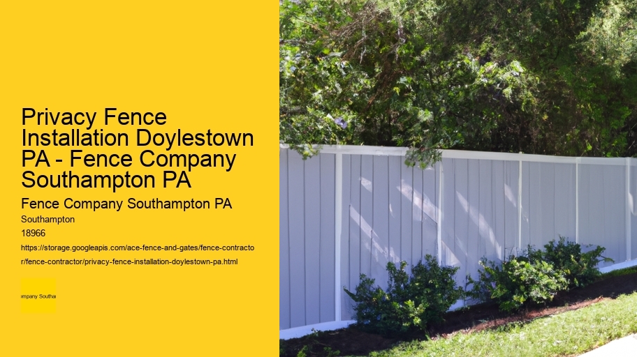 Privacy Fence Installation Doylestown PA - Fence Company Southampton PA