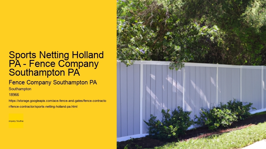 Sports Netting Holland PA - Fence Company Southampton PA