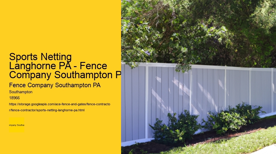 Sports Netting Langhorne PA - Fence Company Southampton PA
